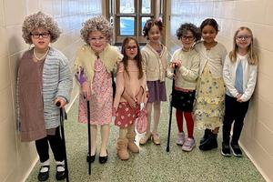 Sunrise Elementary first-graders from Mrs. Cerutti / Mrs. Kravetz’s class: Chloe Corrallo, Adelyn Schmidt, Bella Monroe, Sophia Tropiano, Lucia Yezovich, Rosalie Polcha, and Juliet Shaffer