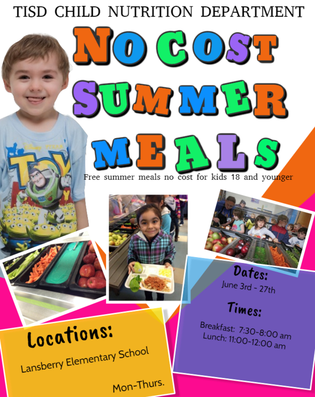 Free Kids Meals this Summer at Trinity ISD! Thumbnail Image