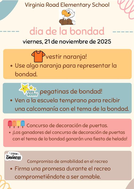 Kindness Spirit Day Flyer Spanish
