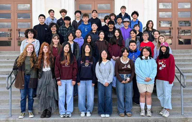 SPHS students celebrate earning Scholastic Awards in art, writing, and photography. (Photo Courtesy of South Pasadena Unified School District)
