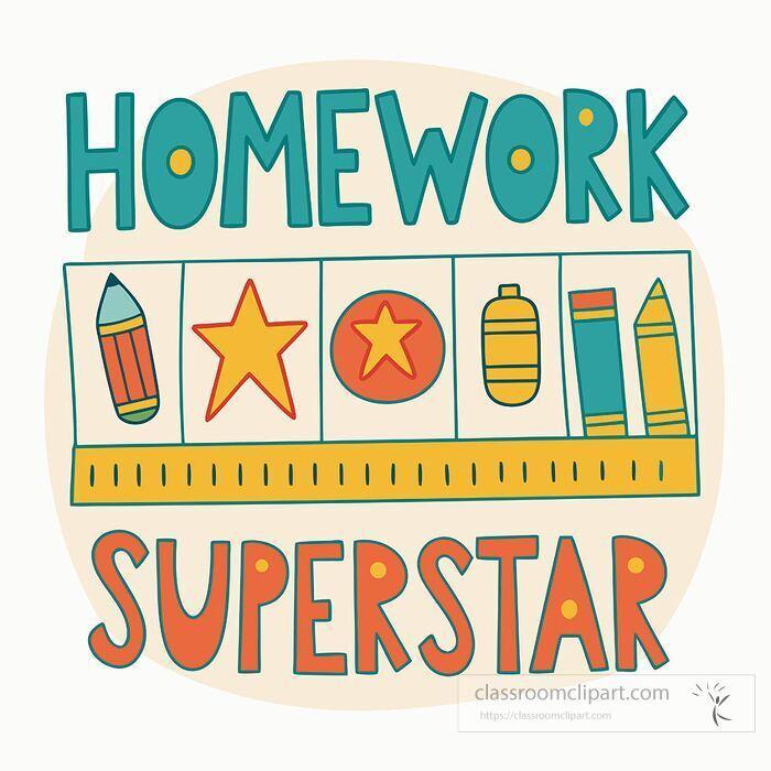 Clipart-Homework Superstar