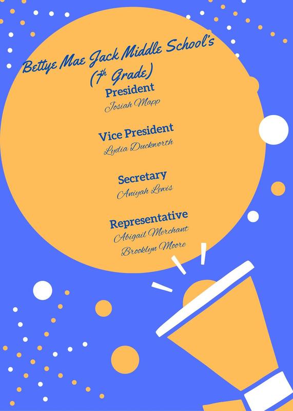 7th Grade Class Officers and Representatives