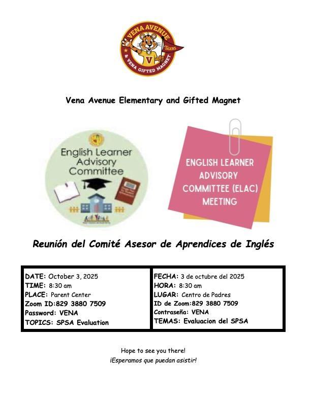 ELAC Meeting Flyer