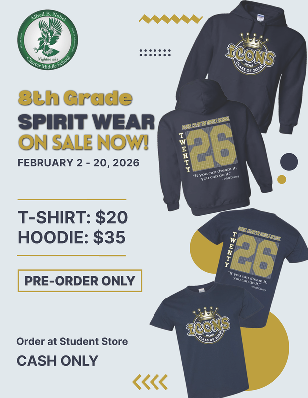 8th Grade Spirit Wear Pre-Sales are here! Featured Photo
