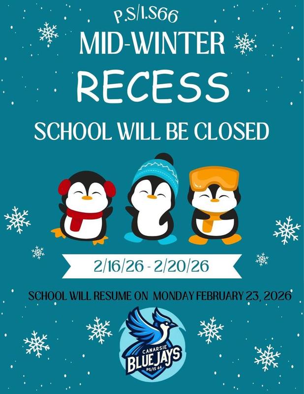 Mid Winter Recess thumbnail with dates closed from February 16th - 20th