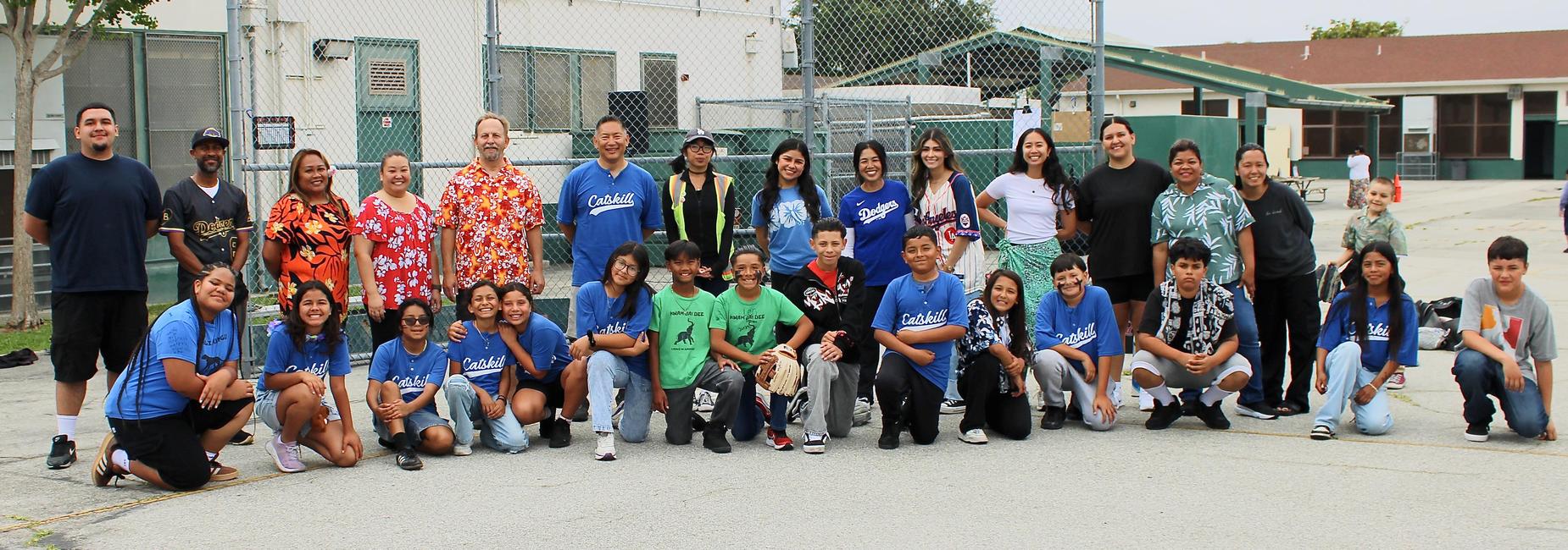 staff vs 5th grade softball