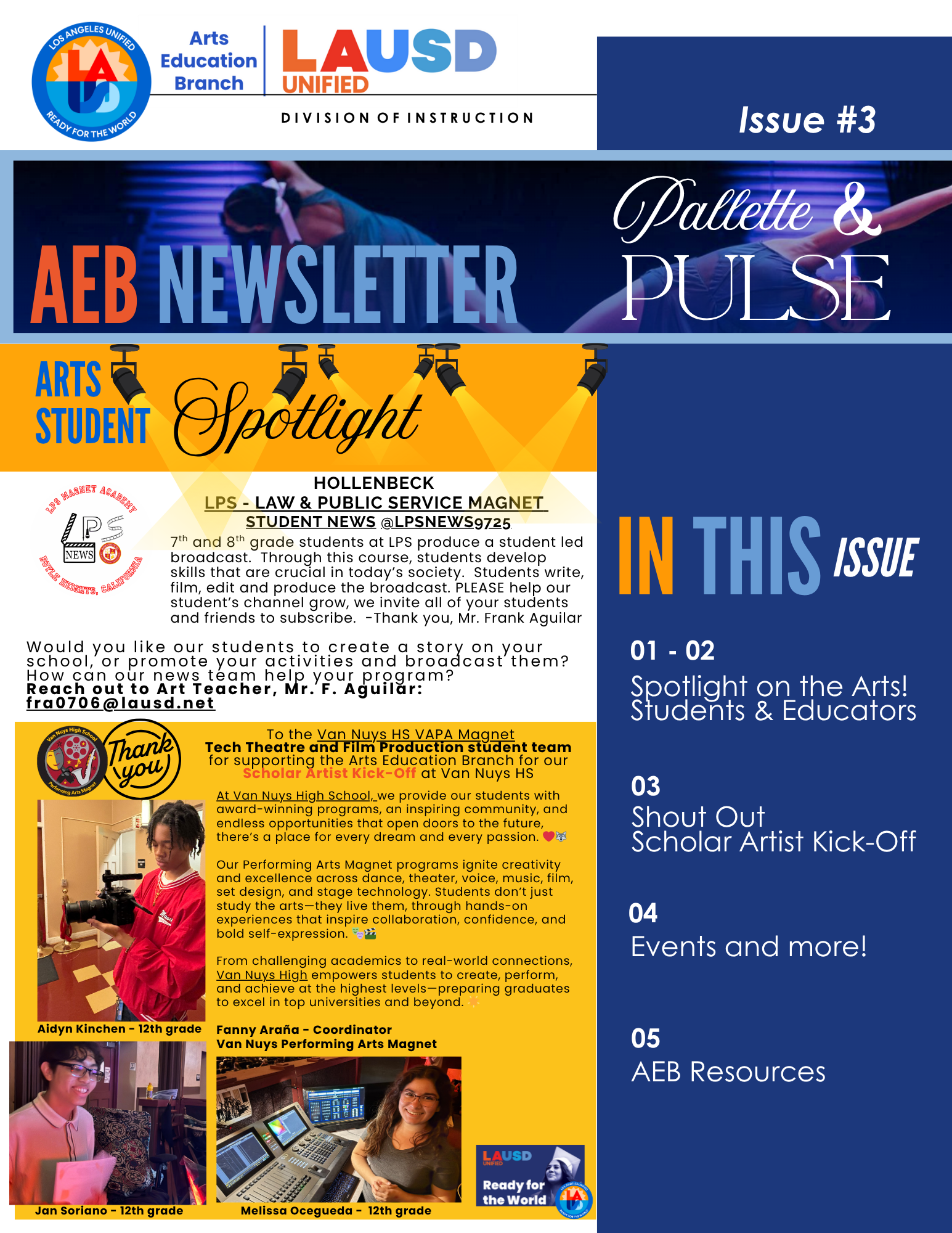 AEB Pallette and Pulse Newsletter Issue #3