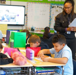 students in class with teacher