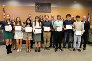 National Merit Commended Scholars with Board of Trustees 2025