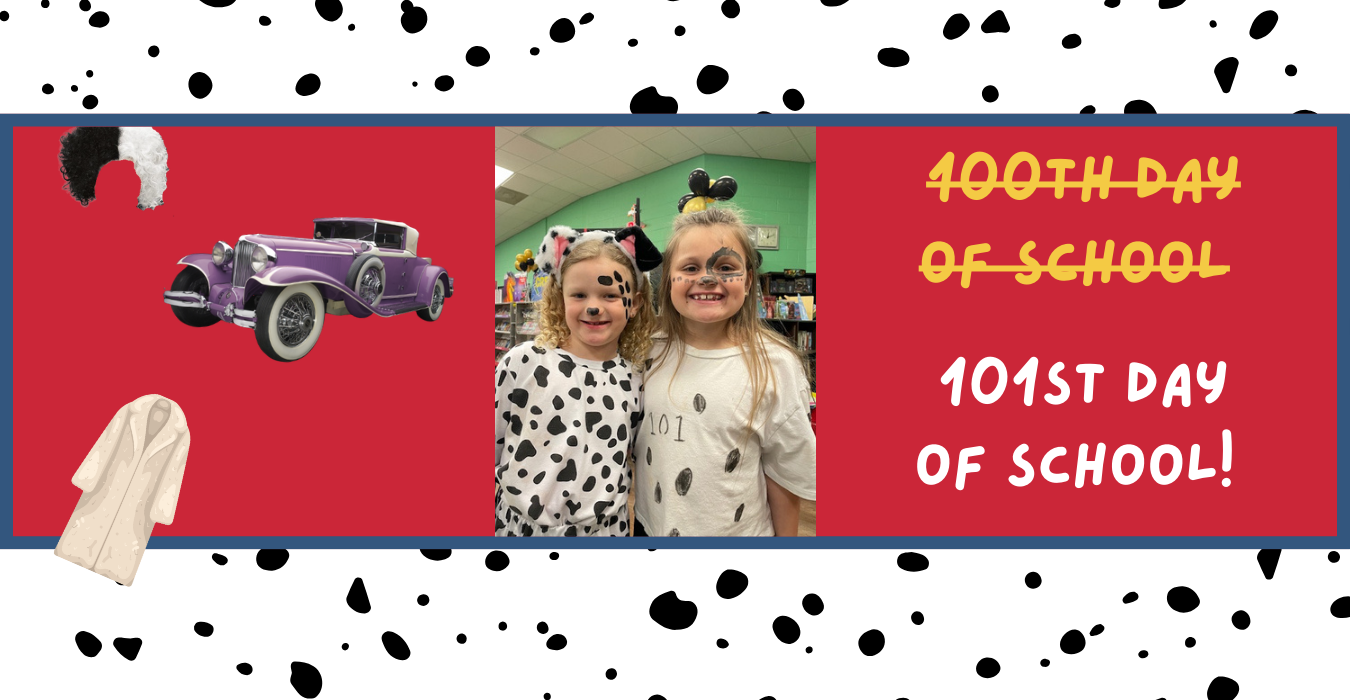 Children celebrating 101st Day of School with costumes and decorations.