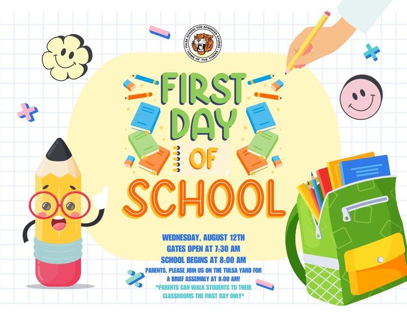 First Day of School - August, 12, 2026
