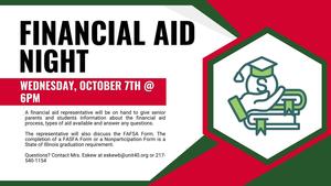 Financial Aid Night October 7 at 6pm