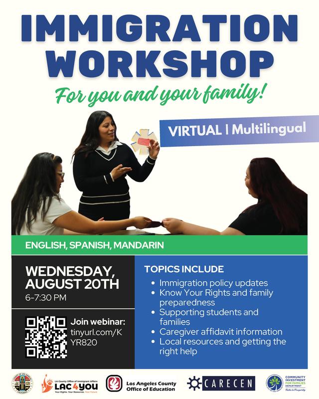 Immigration Workshop Flyer