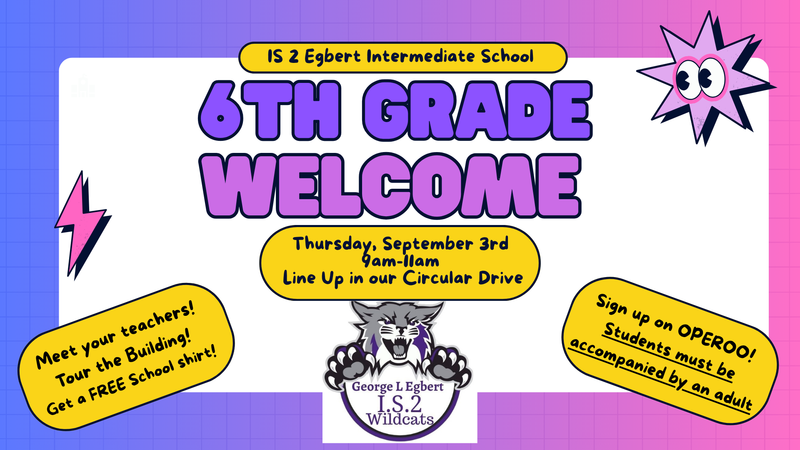 6th Grade Welcome Event