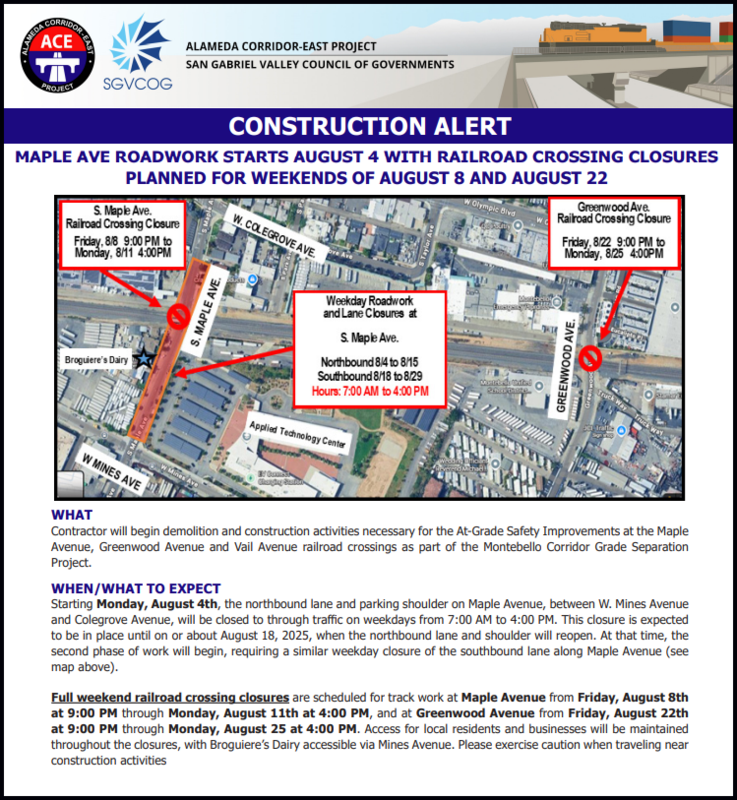 street closures map