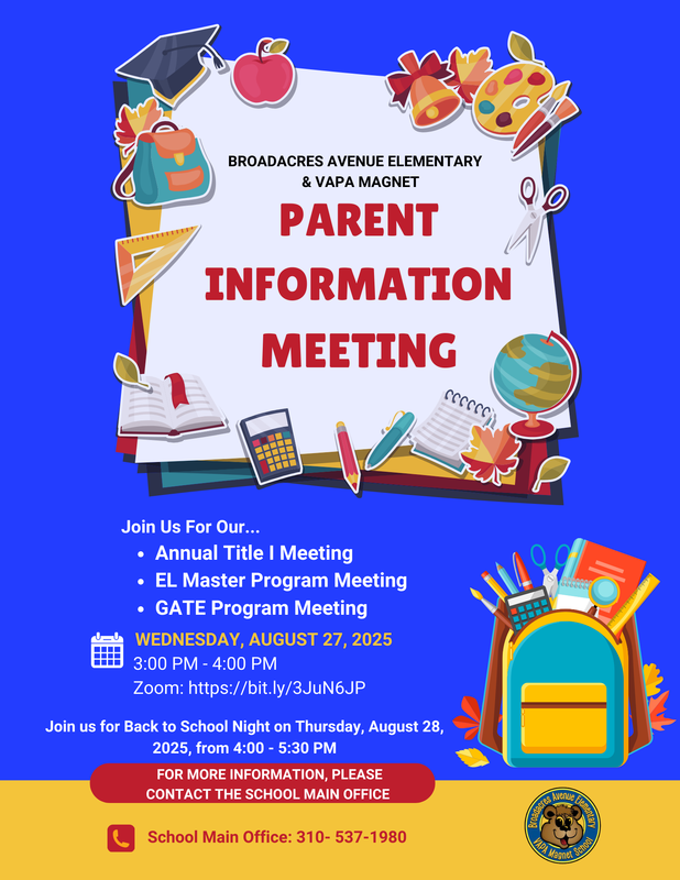 Parent Informational Meeting!
