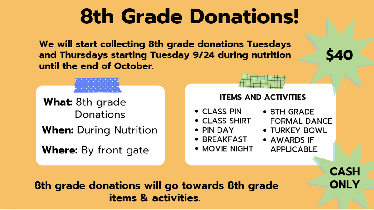 Class of 2025 is collecting donations! Rudecinda Sepulveda Dodson