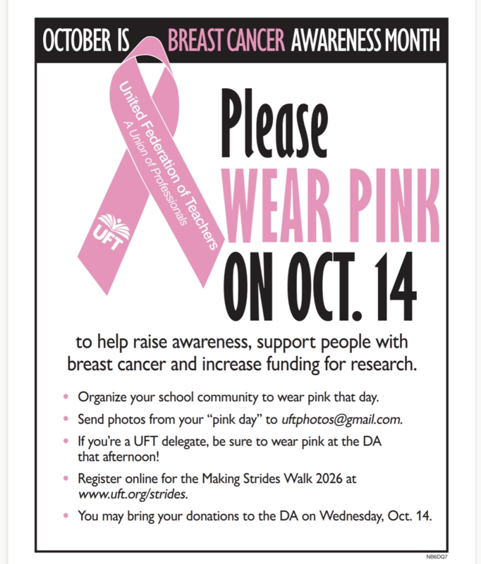 Please Wear Pink Flyer October 2026
