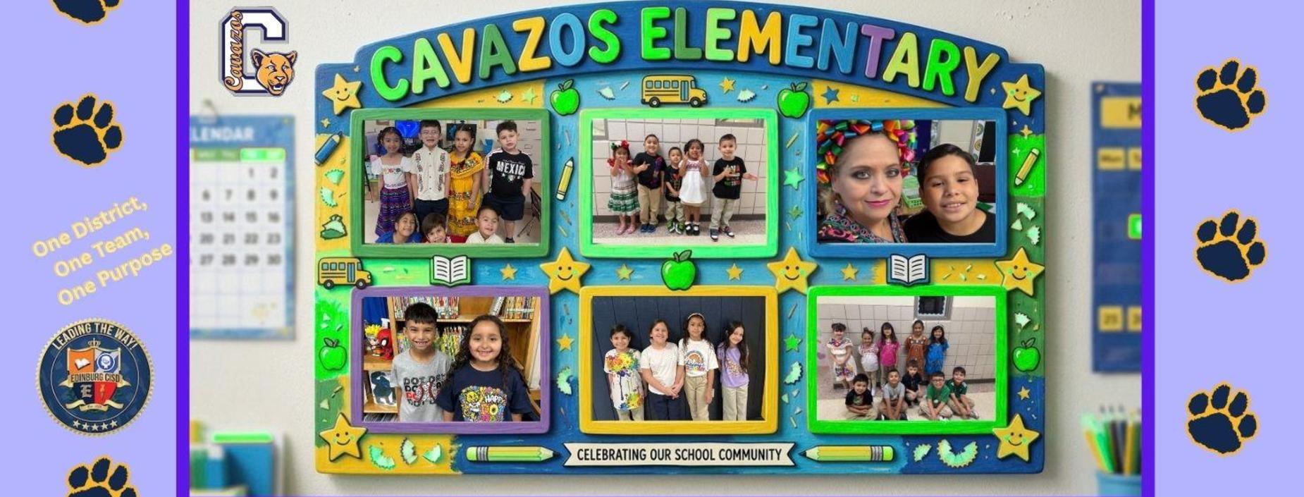 Cavazos Elementary student and staff