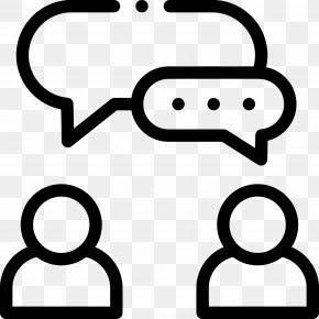 two people talking with speech bubbles