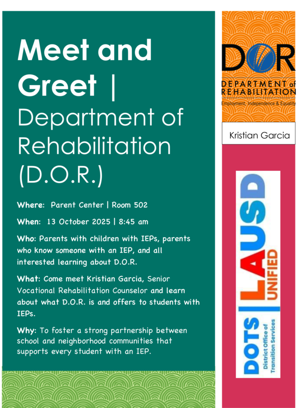 10/13 Meet and Greet DOR
