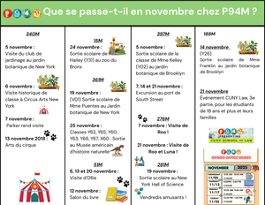 French- November Calendar Green