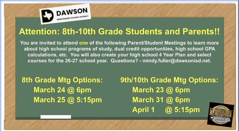 8th-10th Grade Planning Meetings Featured Photo