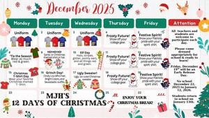 holiday dress calendar