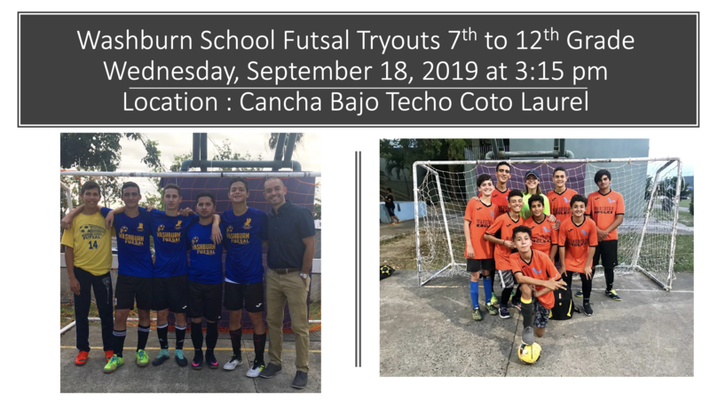 Washburn School Futsal Tryouts