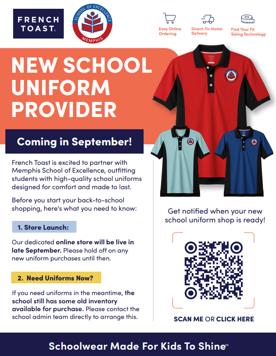 New School Uniform Provider Informational Graphic