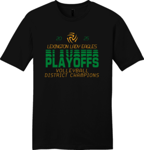 Lady Eagle Volleyball Black Playoffs T-Shirt