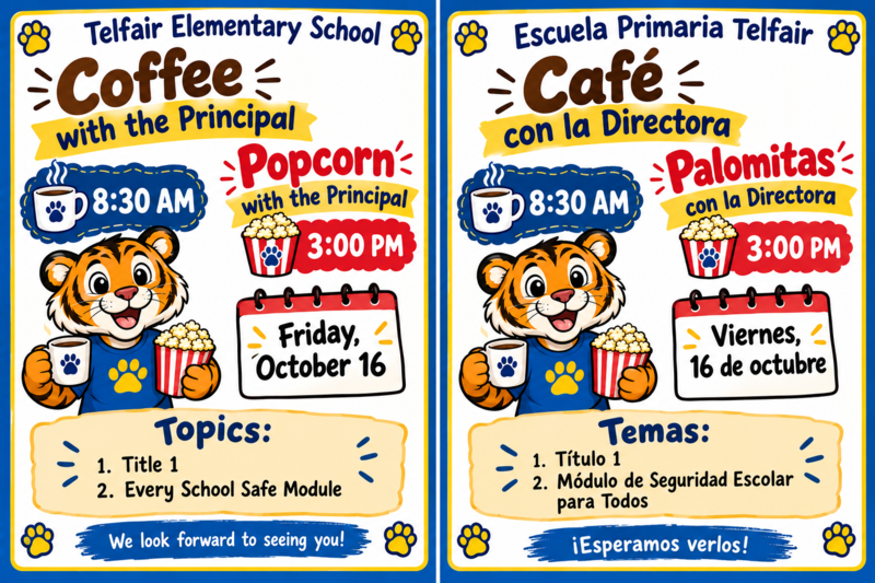 Coffee with the Principal flyer