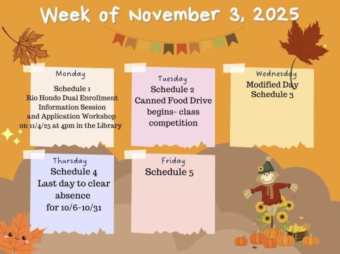 Events for November 3