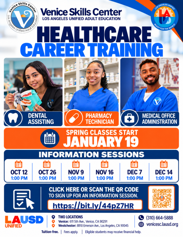 Healthcare training flyer