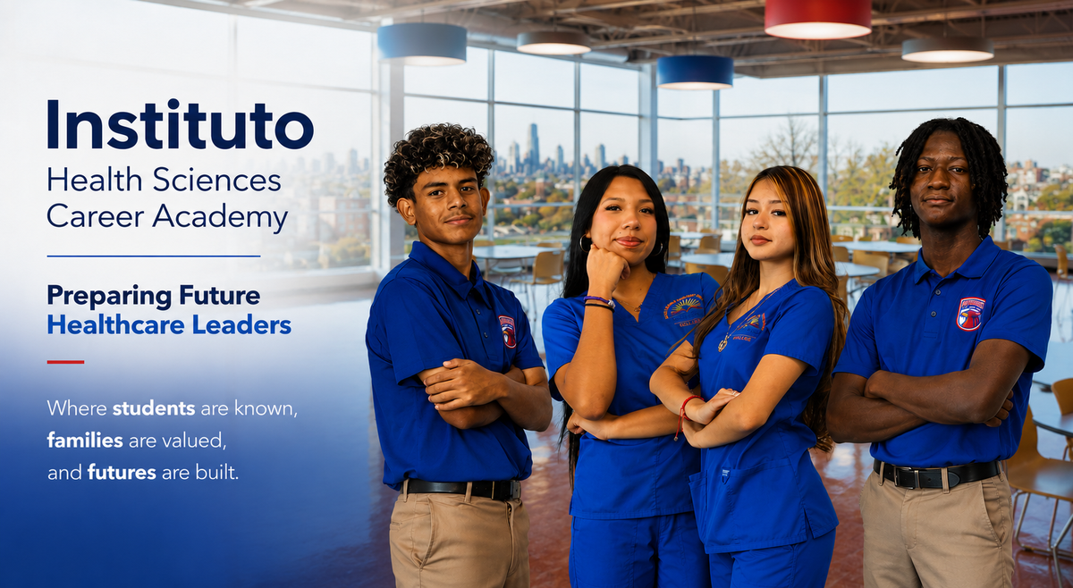 IHSCA students representing academics, healthcare preparation, and school pride