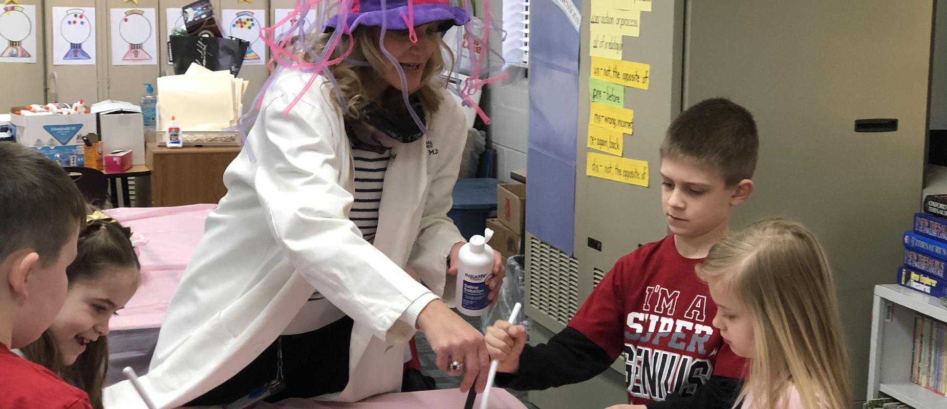 Students making Slime