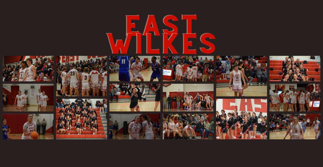 Collage of basketball games featuring players, fans, and team spirit visuals.