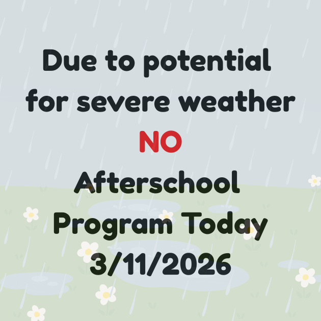 No afterschool program today