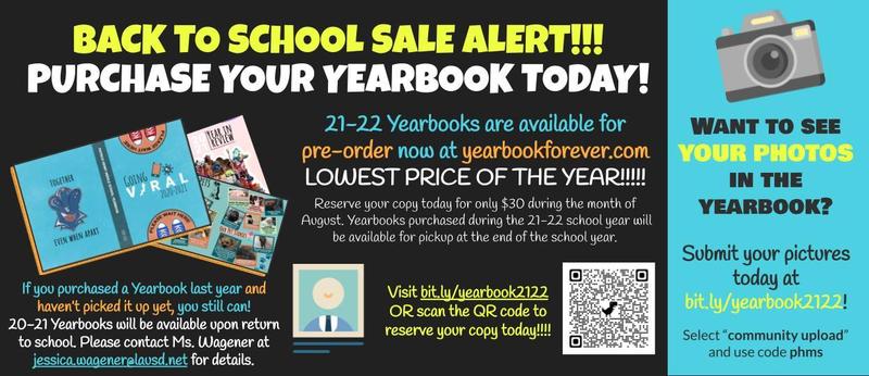 2022 Yearbook Pre-Sale is on NOW! Featured Photo
