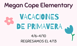 Spring Break Flyer in Spanish