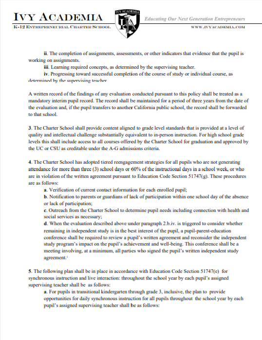 Independent Study Policy Page 2