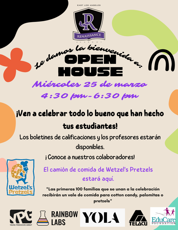 Renaissance Open House March 25 Espanol.png