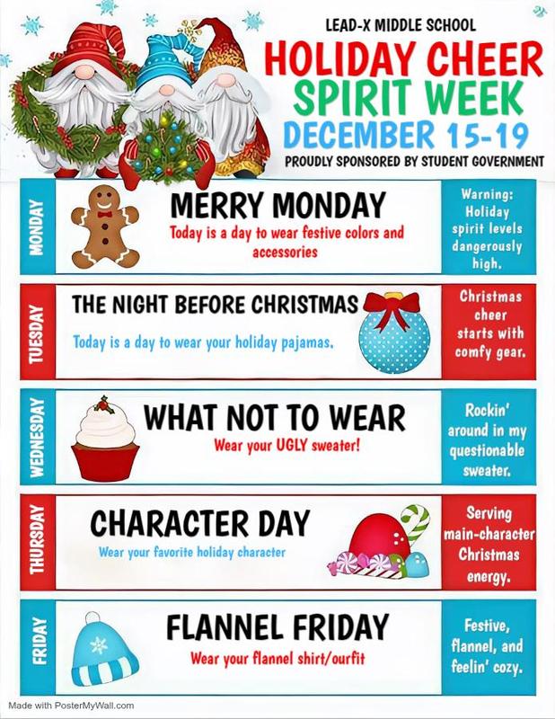 Holiday Week Spirit Week