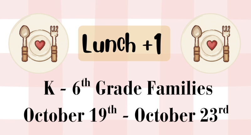 pink and white checkered background with two place settings