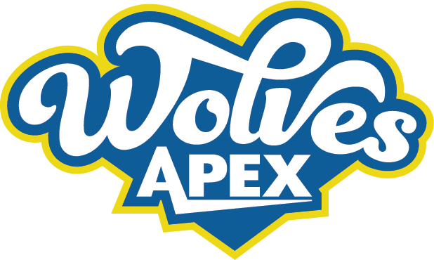 blue apex wolf logo with yellow border