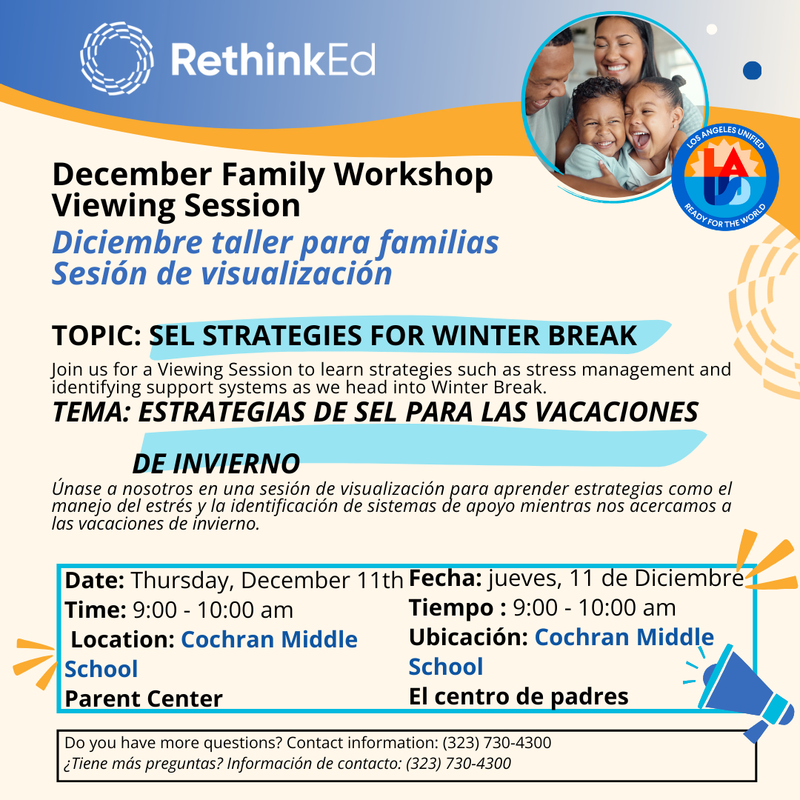 Parent Workshop / Taller Para Padres
