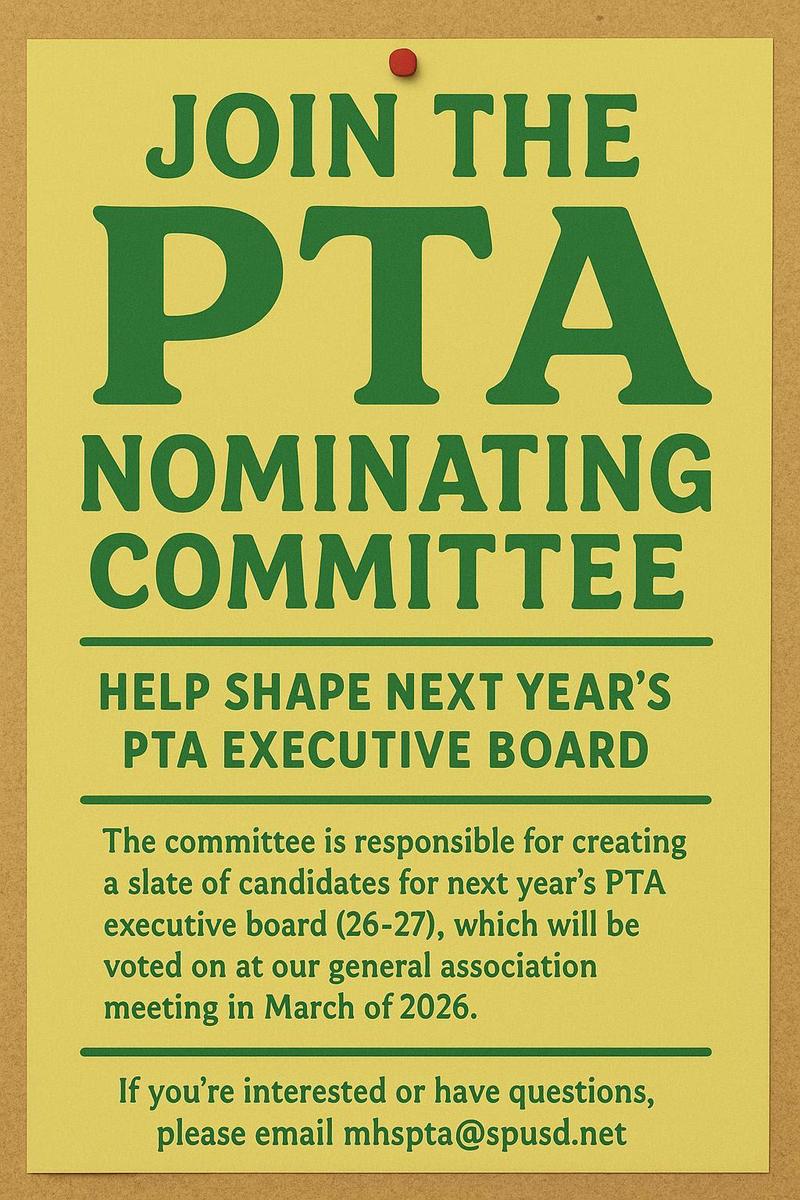 PTA Nominating Committee Needed - Help Shape Next Year's PTA Executive Board