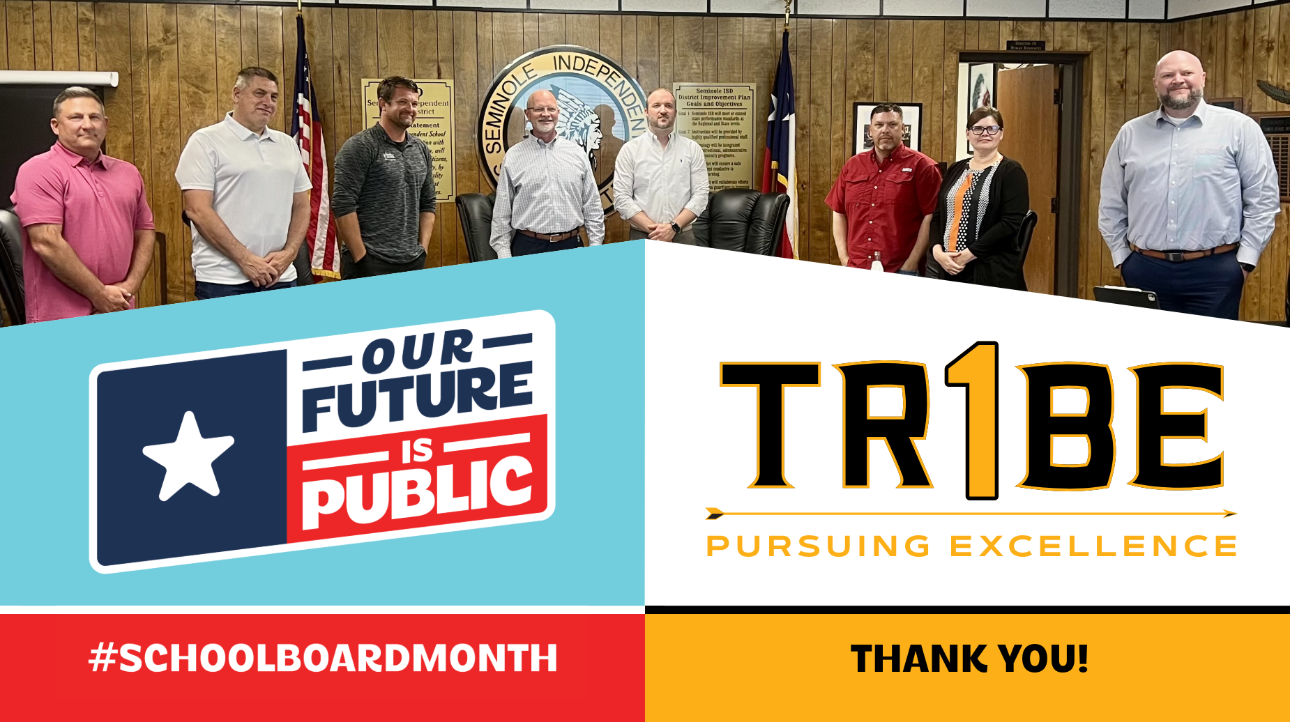 Seminole ISD Celebrates our Board of Trustees for School Board Recognition Month, January 2026
