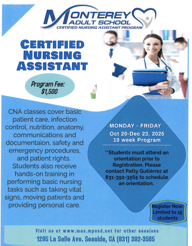 CNA Flyer in English