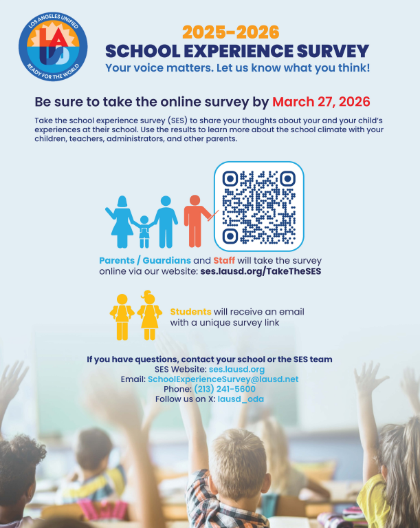 Parents and Legal Guardians 2025-2026 School Experince Survey Featured Photo